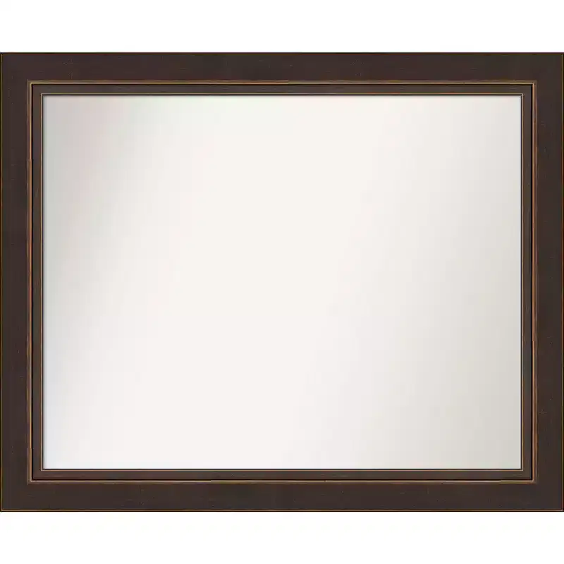 33" x 27" Lara Bronze Wood Wall Mirror - Amanti Art
