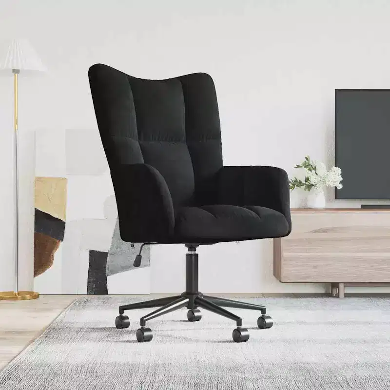 Relaxing Chair Light Gray Velvet