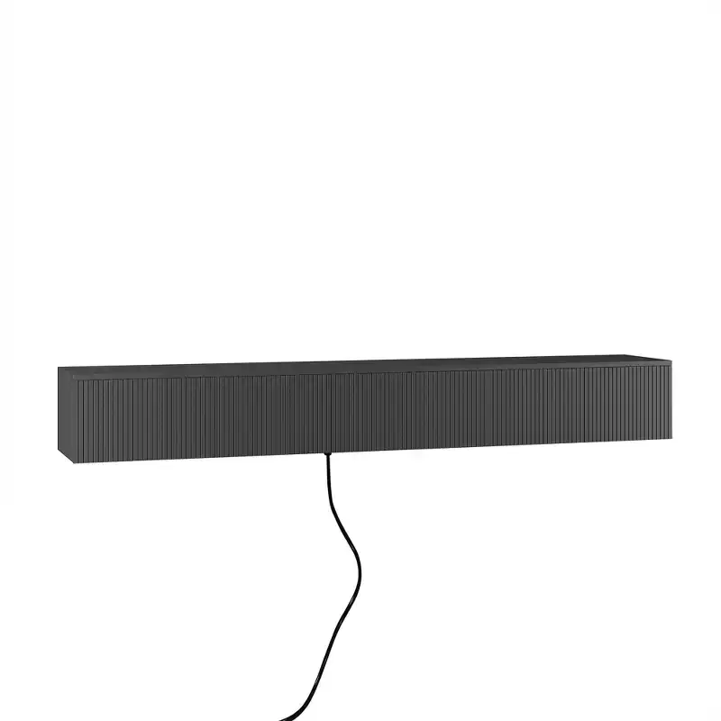 Floating TV Stand, 71 Floating Entertainment Center Wall Mounted,Floating Wall Mounted TV Shelf with Led Lights