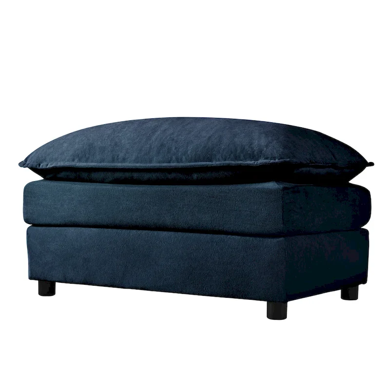 109.45 Chenille Upholstered L-Shaped Modular Sectional Sofa with Double-Layer Cushions, DIY Combination