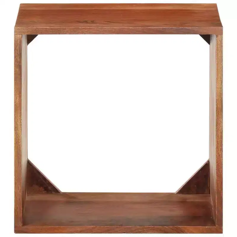 Solid Acacia Wood Wall Cube Shelf – 15.7x11.8x15.7 in