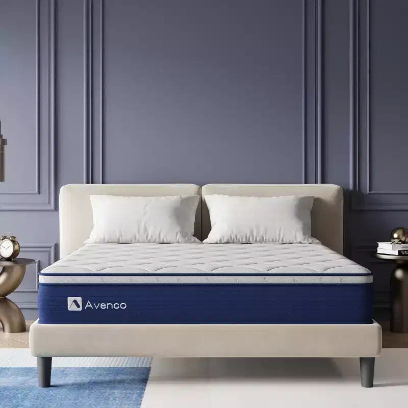 Avenco 12 inch Medium Firm Hybrid Memory Foam/Coil Blend Mattress in a Box