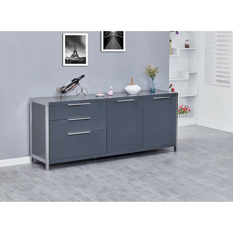 Best Quality Furniture Modern Lacquer 3-drawer Cabinet