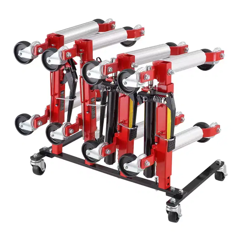 Car Dolly Rack, Storage Rack with 360 Rotatable Wheels, 4-Dolly Capacity, Black