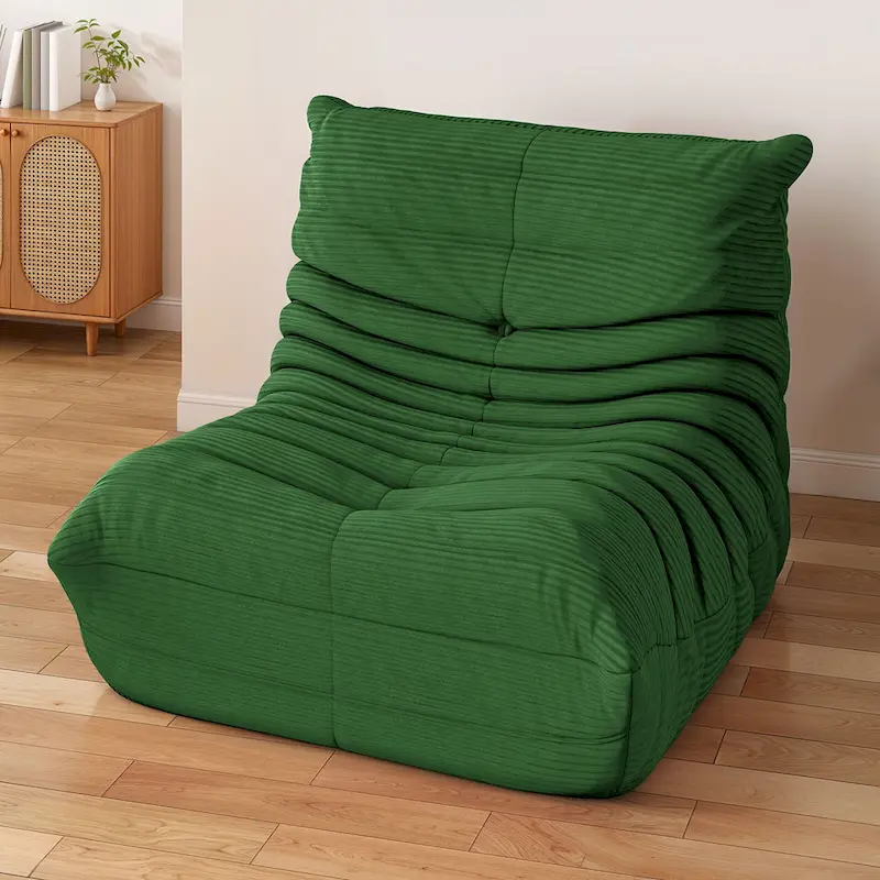 Moasis Bean Bag Chairs Single Sofa with Memory Foam,Lazy Floor Sofa for Adults & Kids