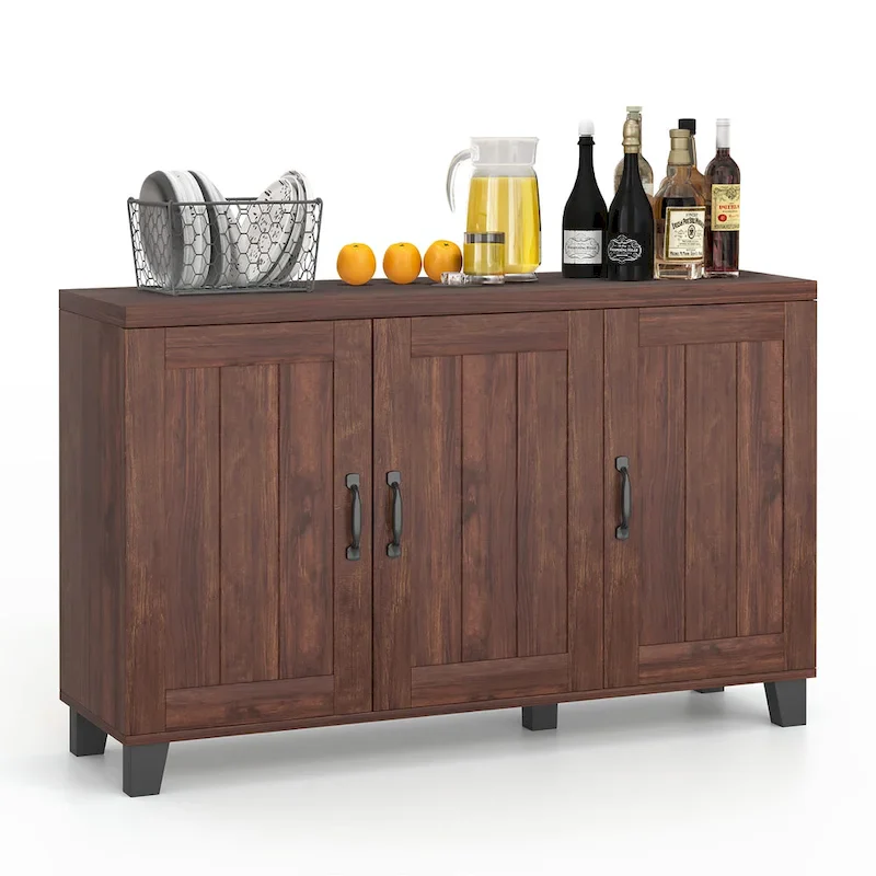 3-Door Buffet Sideboard Storage Credenza Cabinet Console
