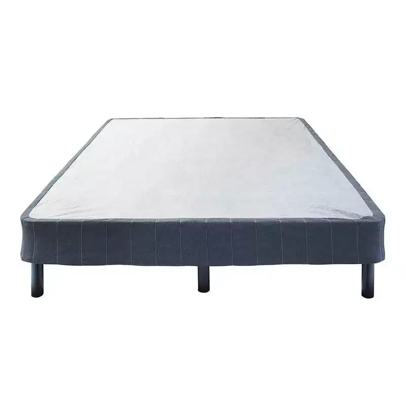 Hollywood Bed Frame Emerge Foldable Mattress Foundation with Attachable Legs Split Black