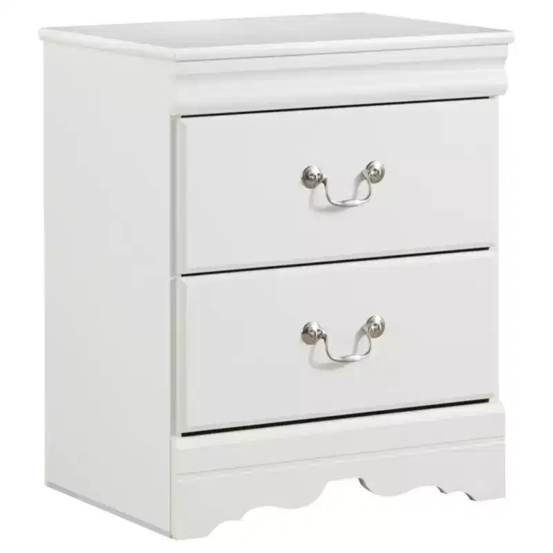 Nightstand White - : Modern Bedside Table with Storage, Girls Bedroom Furniture