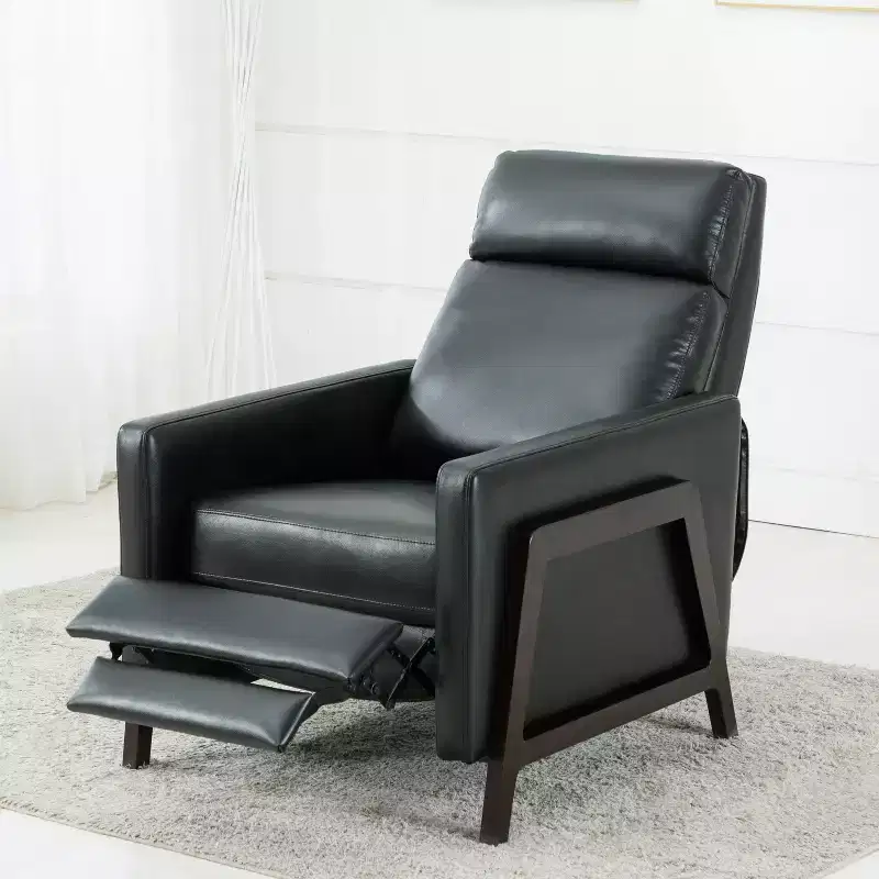 Press-Back Upholstered Recliner Chair