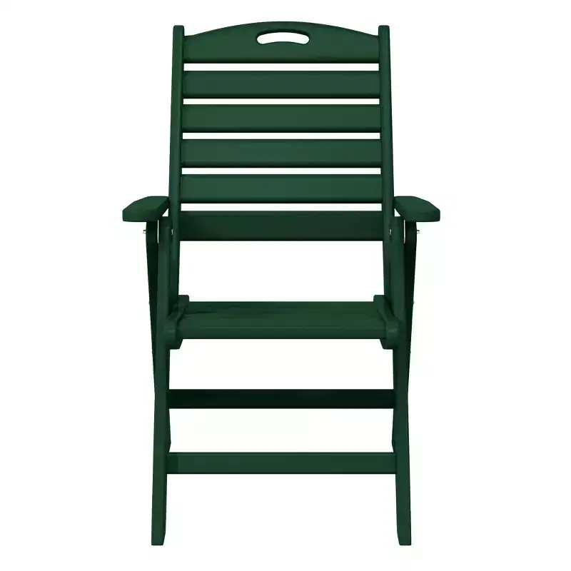 WestinTrends Malibu HDPE Adjustable Highback Folding Patio Dining Chair