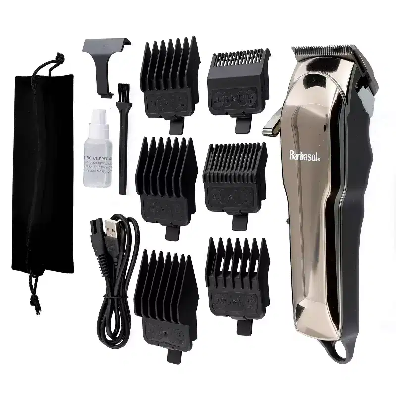 Barbasol LCD Display Rechargeable Cordless Hair Clipper 6 Guide Combs Battery Hair Trimmer - 10ct