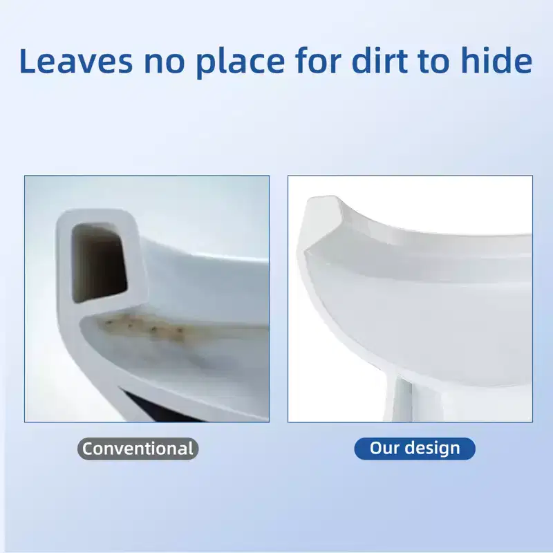 Dual Elongated Commercial Toilet. 16 Comfort Height w/ Soft Close Seat. White