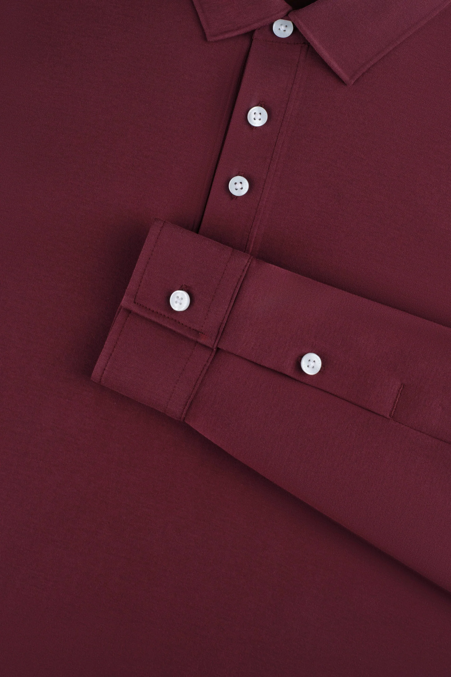 Long Sleeve Polo – Plum Burgundy