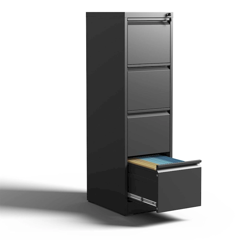 4 Drawer Metal Vertical File Cabinet with Lock