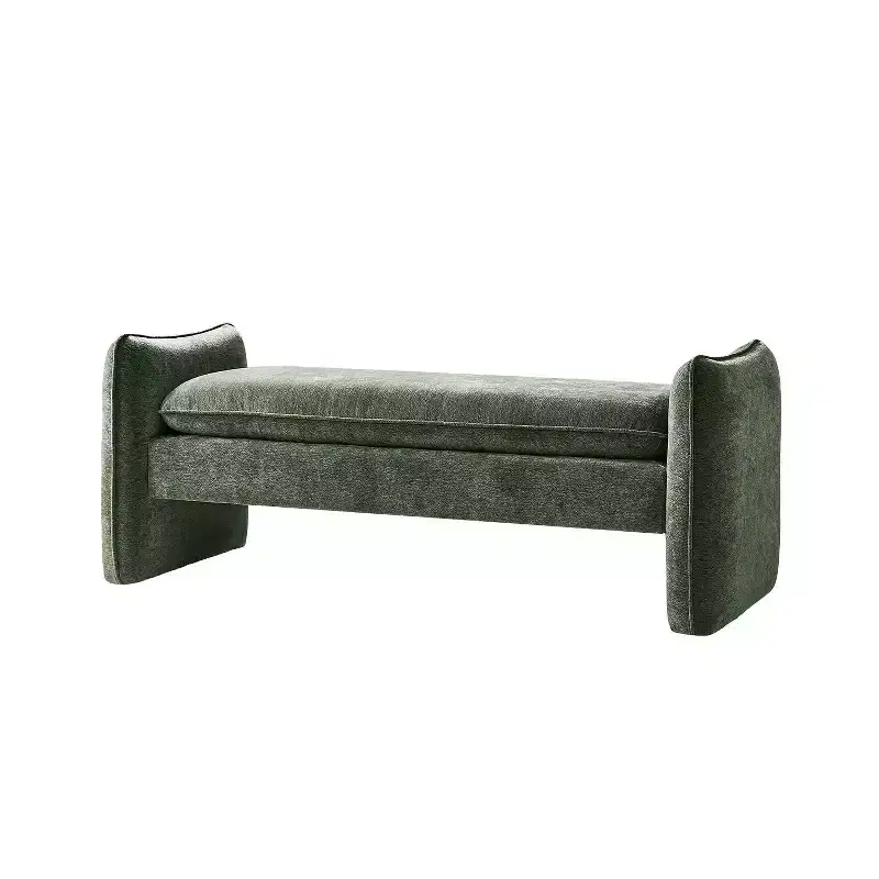 Donna Modern Chenille Fabric Upholstered Bench|ARTFUL LIVING DESIGN