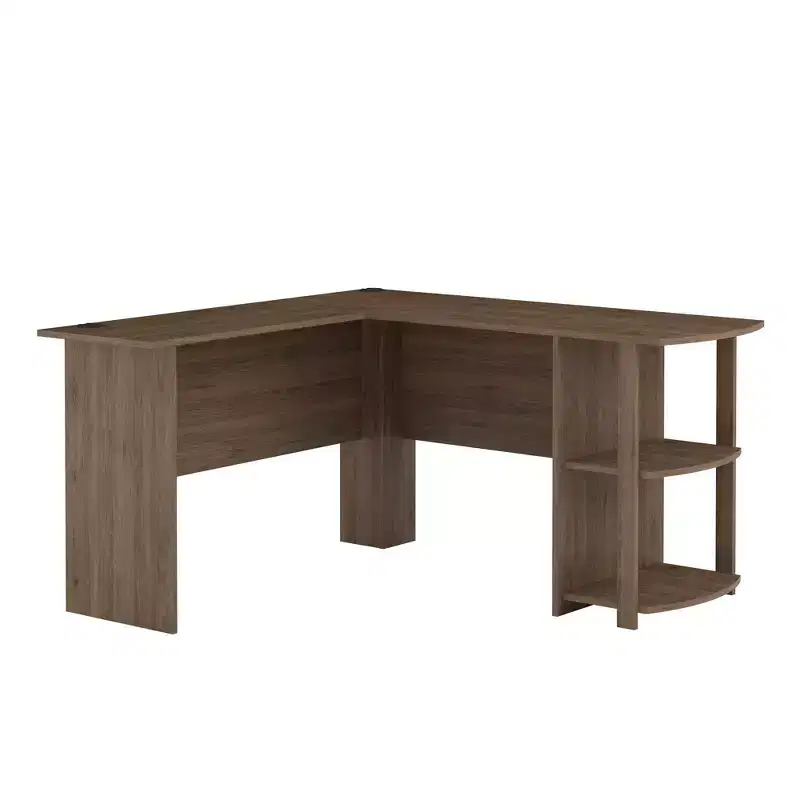 L-Shaped Desk with Bookshelves – Home Office & Study