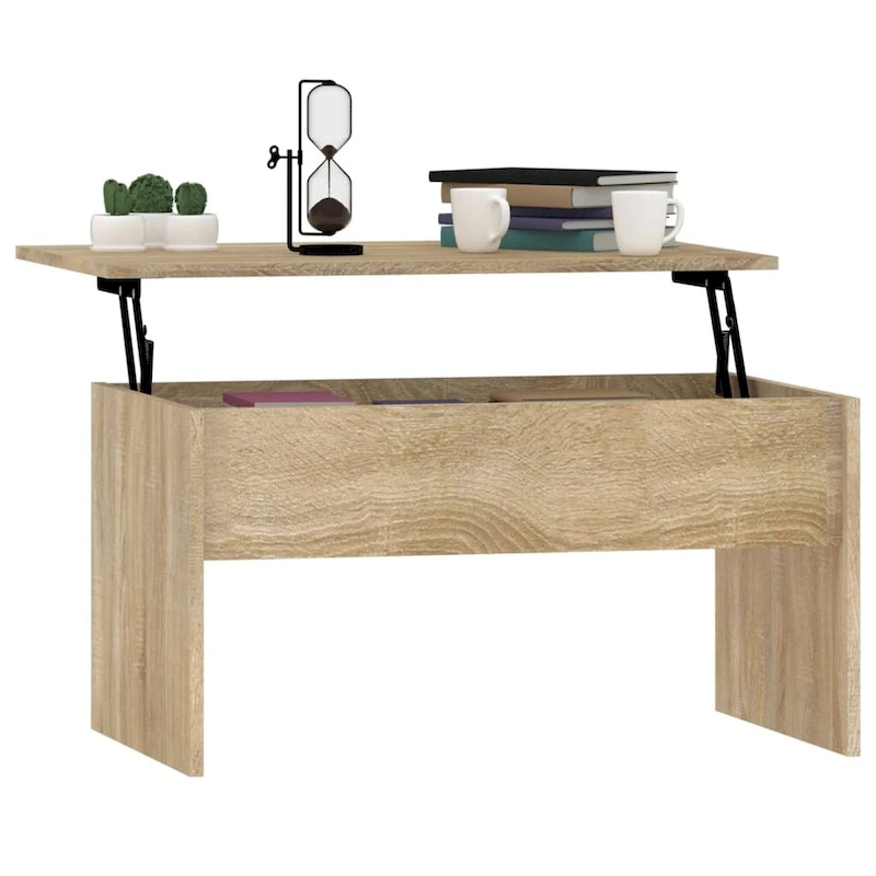 vidaXL Coffee Table Lift Top End Table Accent Side Sofa Table Engineered Wood - 31.5 x 19.9 x 16.3