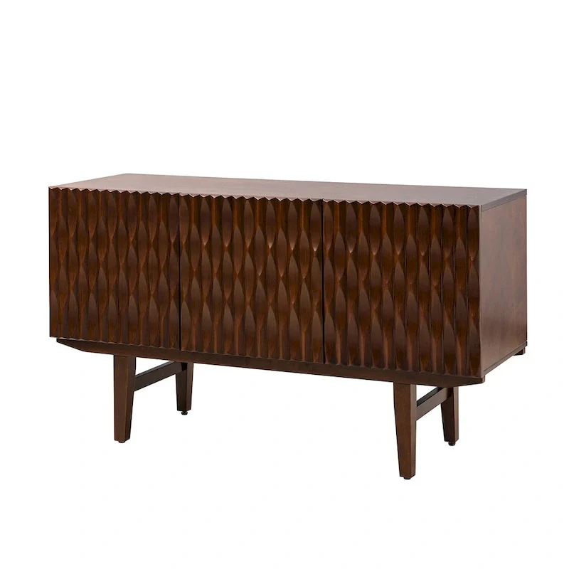 Modern Carved Geometric Patterns Sideboard