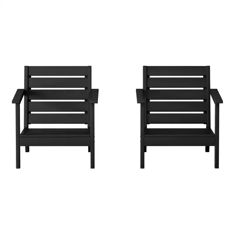 WestinTrends Avalon Outdoor Patio HDPE Deep Seating Armchair (Set of 2)