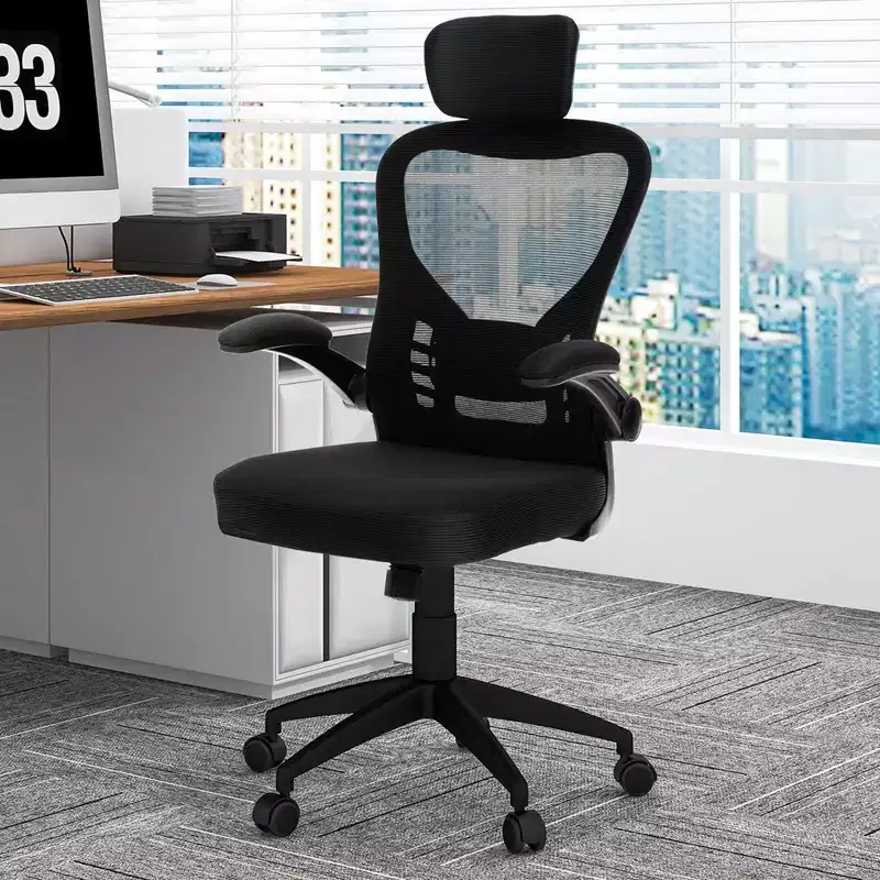 Costway Ergonomic Mesh Office Chair Executive Chair with Adjustable Height Black