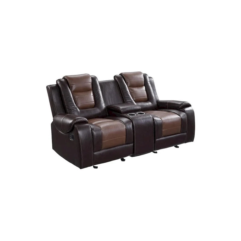 Grete Brown Premium Faux Leather Living Room Set