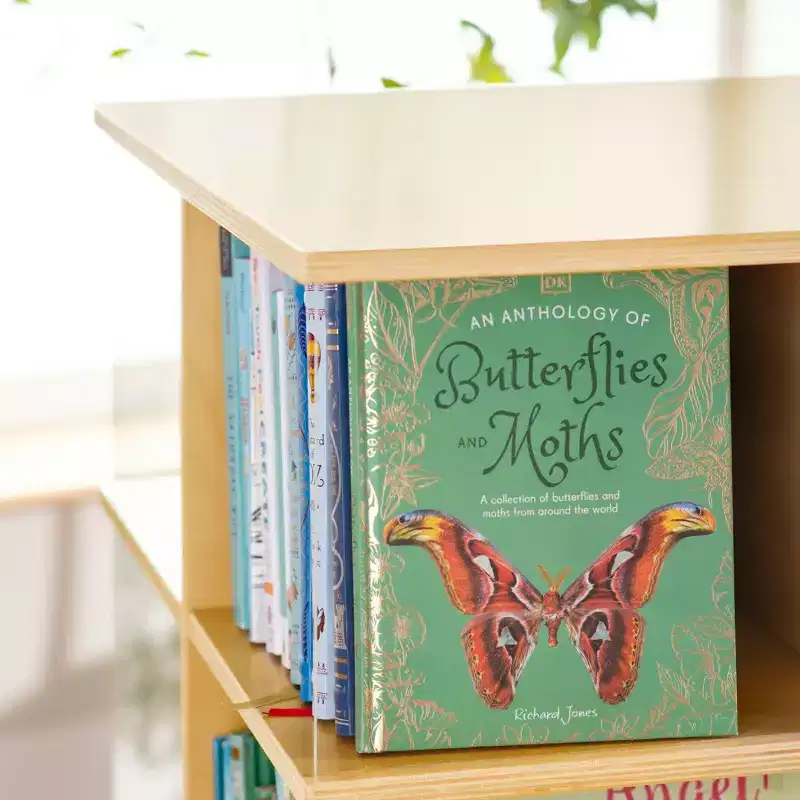Rotating 3-Tier Kids Bookshelf – White Big Book Display