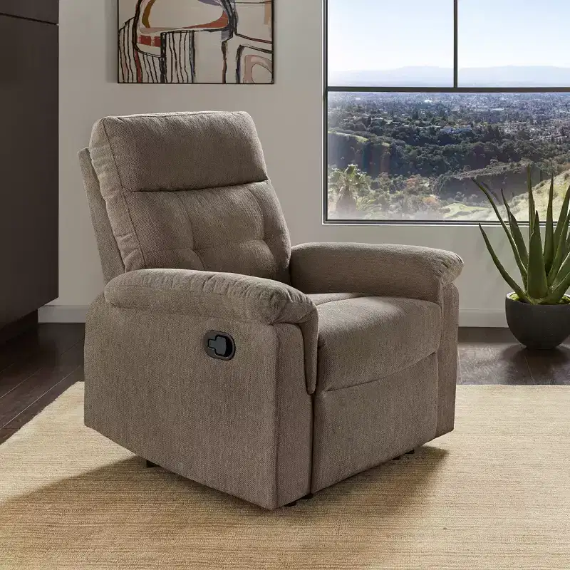 Shiner Chenille Manual Recliner - iNSPIRE Q