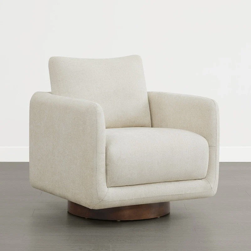Rebecca Swivel Accent Chair Armchair with Back Cushion