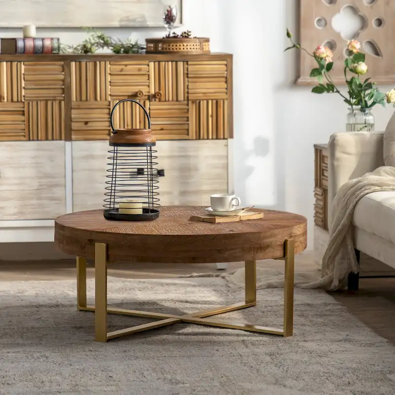 31.29 Modern Retro Splicing Round Coffee Table