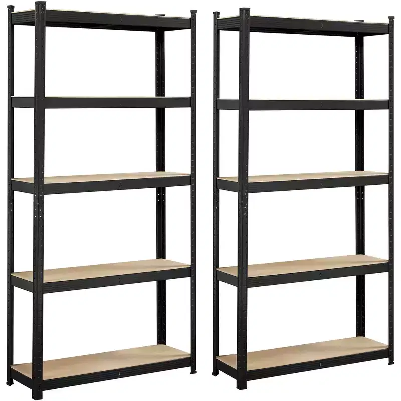 Yaheetech 2PCS 5-Tier Metal Storage Shelving Adjustable Display Rack