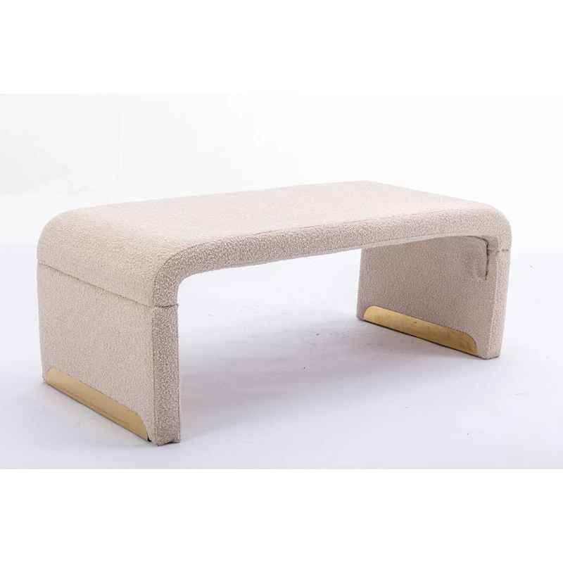 Bench With Gold Metal Legs
