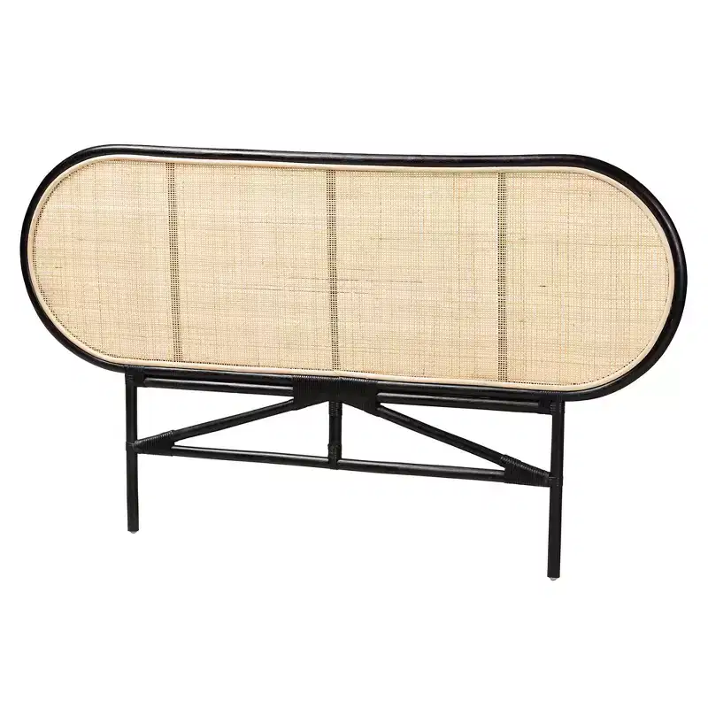 bali & pari Reegan Modern Bohemian Rattan Standalone Headboard