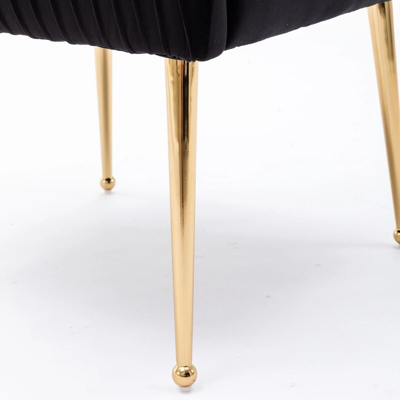 SEYNAR Mid Century Velvet Accent Dining Chair Set of 2 with Rear Handle