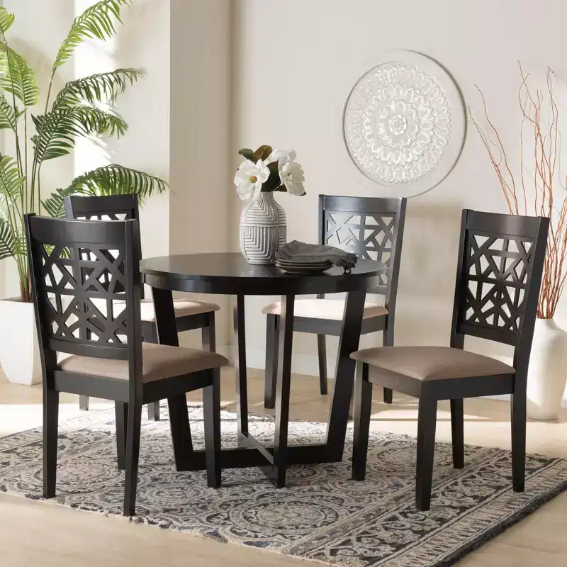Baxton Studio Jamie Moden Wood 5-Piece Dining Set
