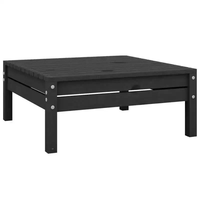 vidaXL Garden Lounge Set Black Solid pine wood 25.0 in x 25.0 in x 24.6 in