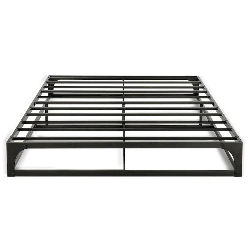 Black Full Size Low Profile Metal Platform Bed Frame for 1–2 Person, No Box Spring Needed