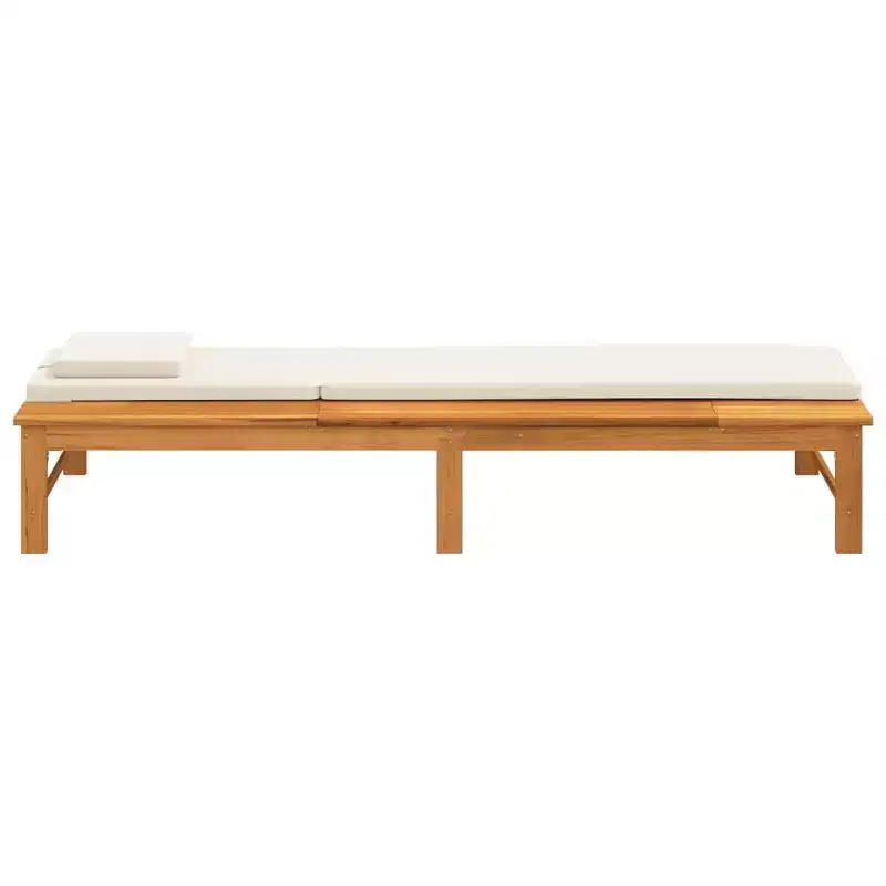vidaXL Sun Lounger Solid Acacia wood Standard
