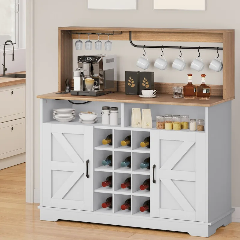 50 Farmhouse Coffee Bar Cabinet Wine Buffet Cabinet Kitchen Sideboard Buffet Cabinet