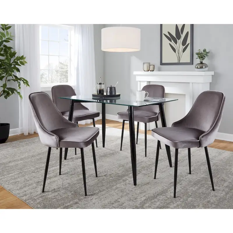 Silver Orchid Barton-Naldi 5-Piece Rectangular Dining Set