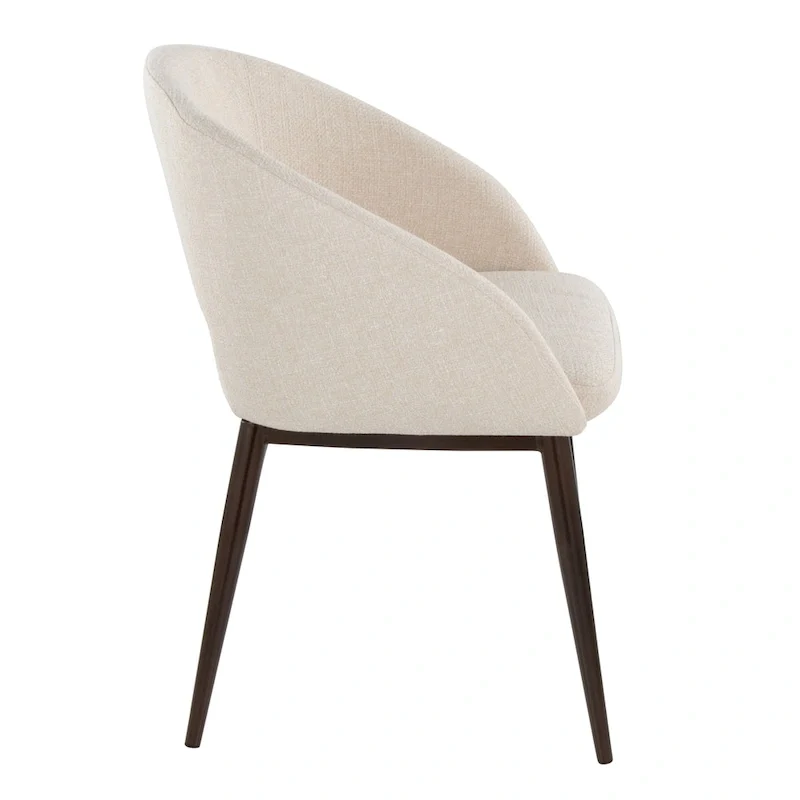 Upholstered Dining Chair with Copper Metal Legs