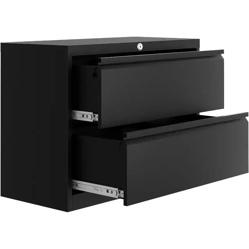 Acekool 71 Tall Metal Storage Cabinet with Doors & Lock, 4 Adjustable Shelves, Leveling Feet, for Pantry Garage Office, Black
