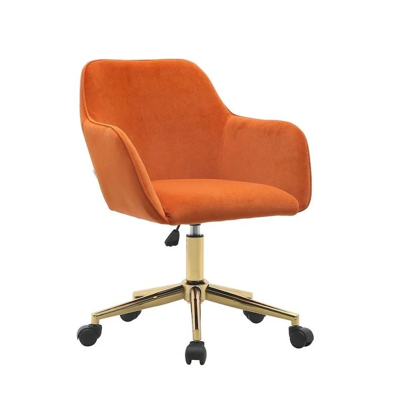 Home Office Chair With Gold Metal Legs