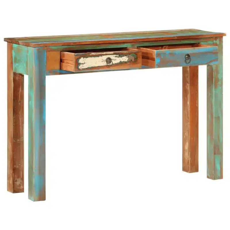 vidaXL Console Table 43.3x11.8x29.5 Solid Wood Reclaimed