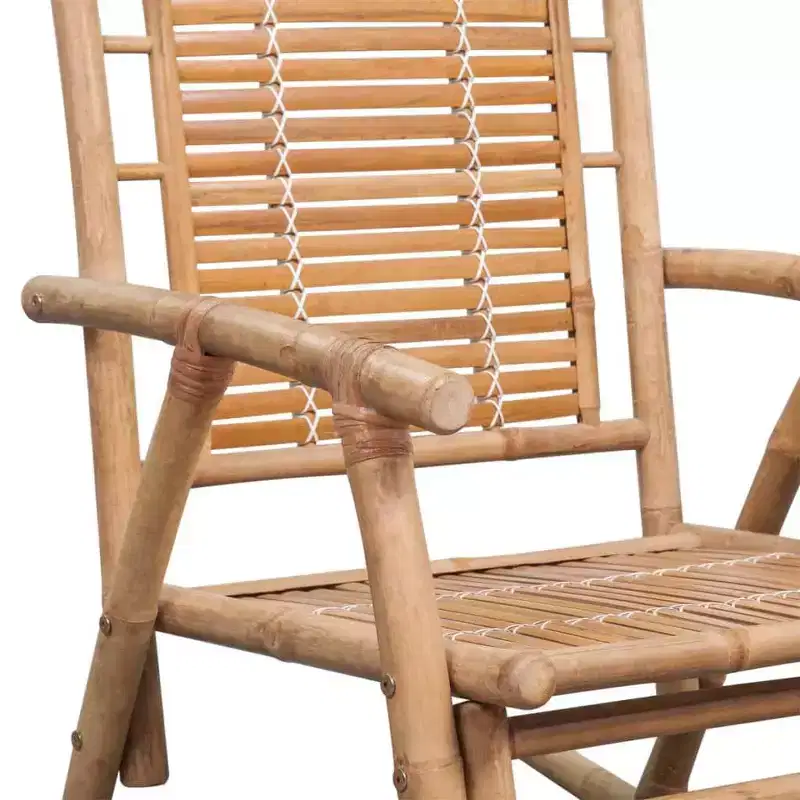 vidaXL Rocking Chair Bamboo, Natural