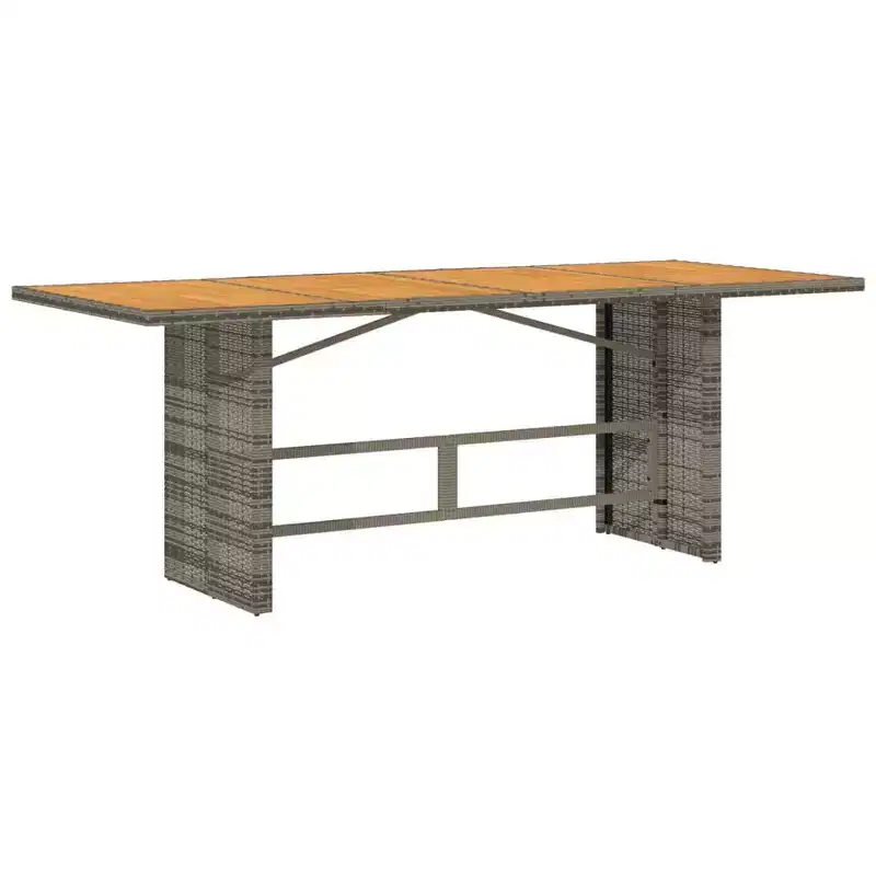 vidaXL Garden Dining Set Grey PE Rattan UV-resistant materials
