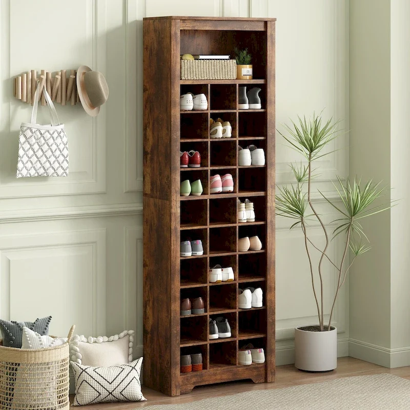 Stylish 30 Shoe Cabinet with Multiple Storage Capacity