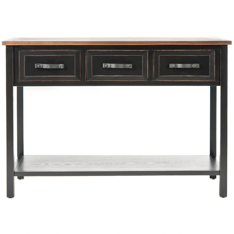 Black/ Walnut Console Table - 42Wx15Dx30H