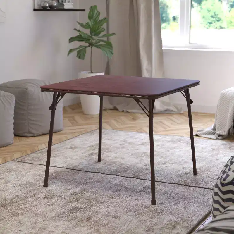 Foldable Card Table with Padded Vinyl Top – Seats 4, Portable Folding Design