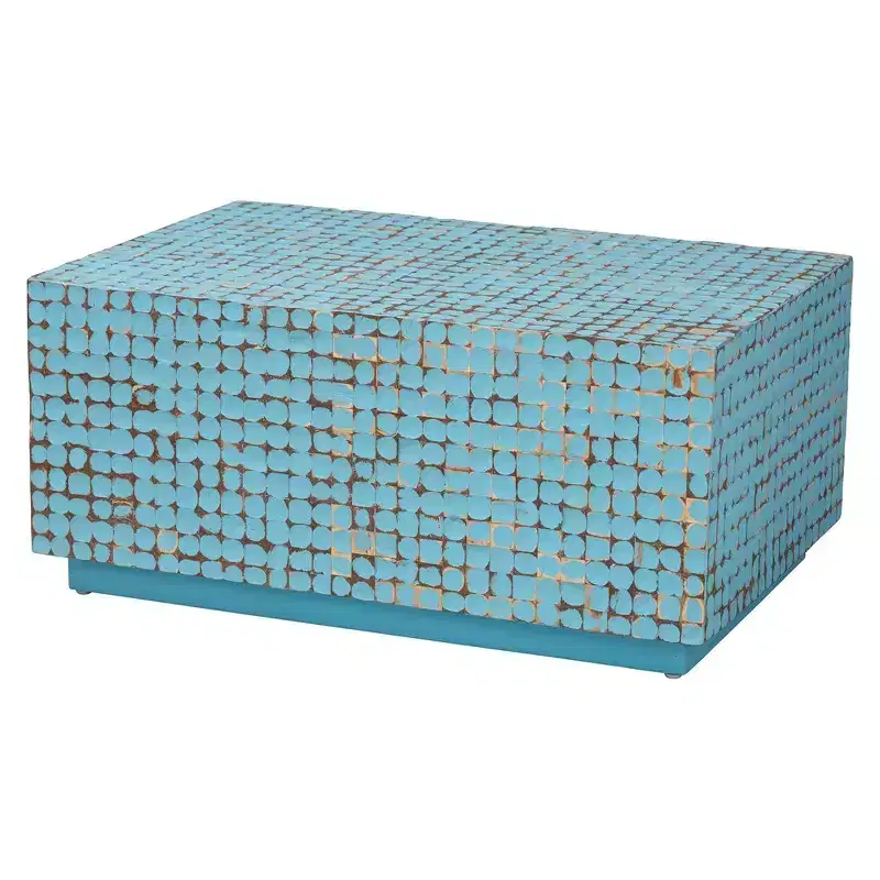 bali & pari Nitza Coconut Shell and Acacia Wood Coffee Table