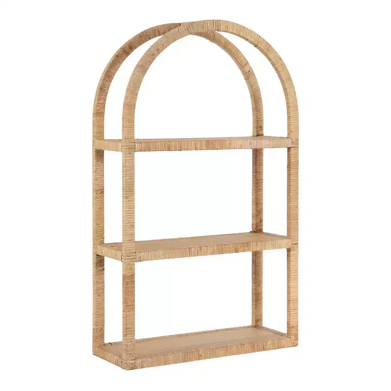 Kate & Laurel All Things Decor 18" Rahmati Rattan Wall Shelf Natural